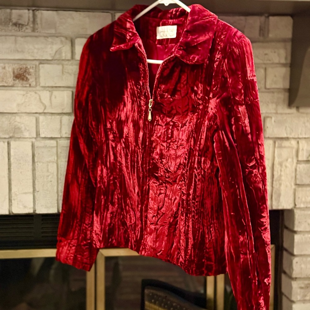 Cachet crushed velvet jacket